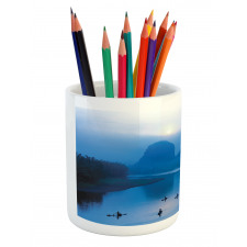 Sunrise Bamboo Raft China Pencil Pen Holder