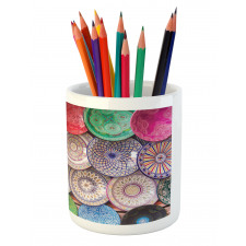 Traditional Colorful Pencil Pen Holder