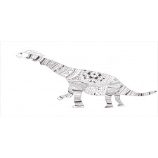 Monochrome Zentangle Dinosaur Pencil Pen Holder