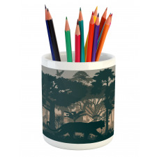 Spooky Forest and Animals Pencil Pen Holder