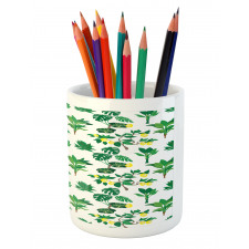 Tropical Citrus Blossoms Pencil Pen Holder