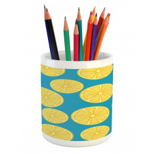 Vivid Citrus Slices Art Pencil Pen Holder