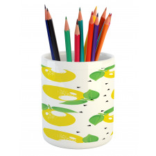 Cheery Citrus Fruits Art Pencil Pen Holder