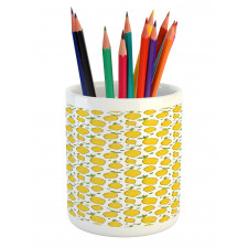 Citrus Fruits Leaves Art Pencil Pen Holder