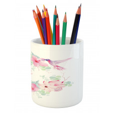 Flowers Wild Nature Pencil Pen Holder