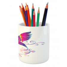 Feather Hummingbird Pencil Pen Holder