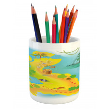 Map of a Treasure Island Pencil Pen Holder