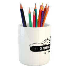 Snowboarding Calligraphy Pencil Pen Holder