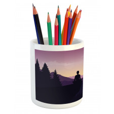 Man Enjoying the View Pencil Pen Holder