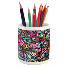 Abstract Sunflower Pencil Pen Holder