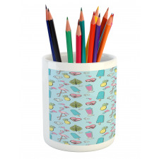 Popsicle Flamingo Pineapple Pencil Pen Holder