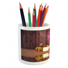 Spa Relax Candle Blossom Pencil Pen Holder