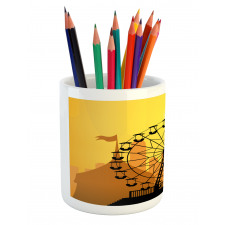 Amusement Park City Pencil Pen Holder