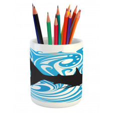 Swirling Waves and a Big Fish Pencil Pen Holder