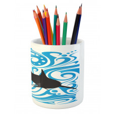 Swirling Waves and a Big Fish Pencil Pen Holder