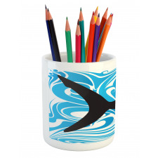 Swirling Waves and a Big Fish Pencil Pen Holder