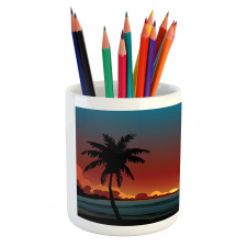 Dramatic Sunset Scene Pattern Pencil Pen Holder