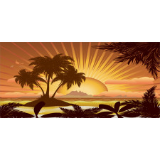 Digital Graphics Sunset Scene Pencil Pen Holder