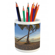 Summer Time Hammock on a Beach Pencil Pen Holder