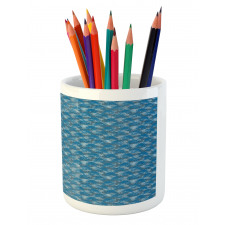 Rhythmic Triangles Grunge Pencil Pen Holder