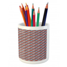 Vibrant Style Triangles Art Pencil Pen Holder