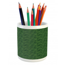 Palm Leaf Monochrome Pencil Pen Holder