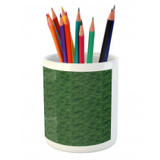 Palm Leaf Monochrome Pencil Pen Holder