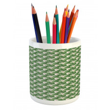 Leafy Exotic Garden Pencil Pen Holder