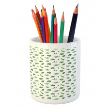 Simple Tropic Leaves Pencil Pen Holder