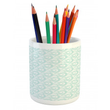 Abstract Clouds Waves Pencil Pen Holder