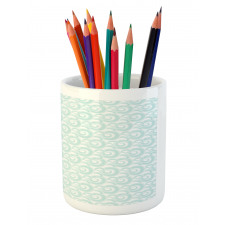 Abstract Clouds Waves Pencil Pen Holder