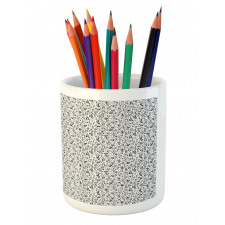 Monochrome Letters Design Pencil Pen Holder