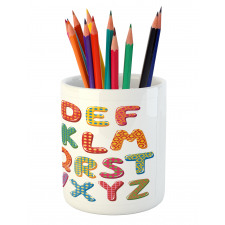 Funny Lettering Pattern Pencil Pen Holder