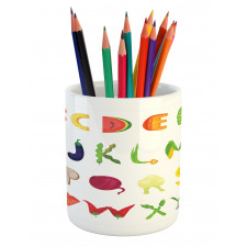 Vegetable Fruit Letters Pencil Pen Holder