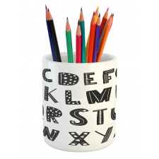 Abstract Modern Letters Pencil Pen Holder