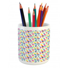 Simple Colorful Letters Pencil Pen Holder