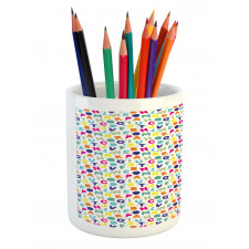 Simple Colorful Letters Pencil Pen Holder