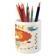 Cartoon Letters Lion for L Pencil Pen Holder