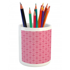 Monochrome Flowers Art Pencil Pen Holder