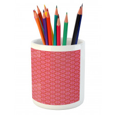 Retro Abstract Flower Pencil Pen Holder