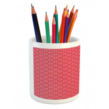 Retro Abstract Flower Pencil Pen Holder