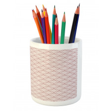 Abstract Monochrome Floral Pencil Pen Holder