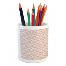 Abstract Monochrome Floral Pencil Pen Holder