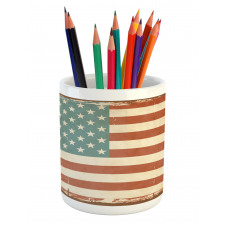 Grunge US Flag Pencil Pen Holder