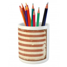 Grunge US Flag Pencil Pen Holder