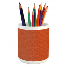 Warm Colors Tradition Ornate Pencil Pen Holder