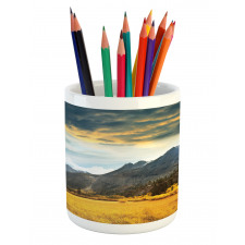 Mountain Grassland Sun Pencil Pen Holder