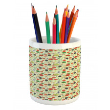 Birds Trees and Plants Pencil Pen Holder