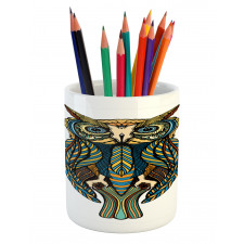 Bohemian Artwork Bird Pencil Pen Holder