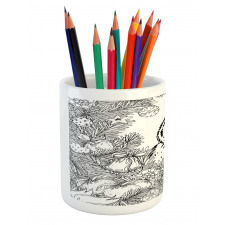 Christmas Theme Ornaments Pencil Pen Holder